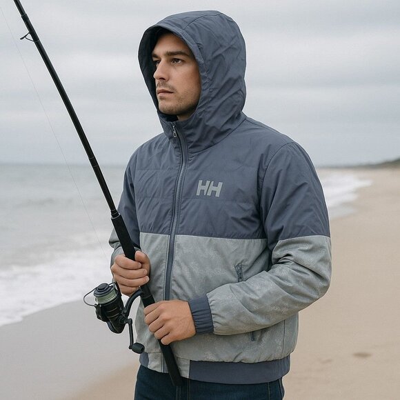 Helly Hansen Active Insulated Fall Jacket Men's XL Utility Green Print 53600-431 - Picture 3 of 12